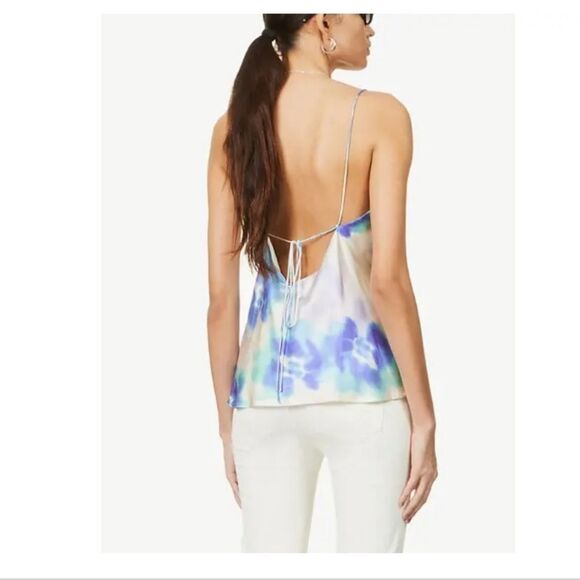 The Kooples Nwt Tie-Dye Silk-Satin Camisole - Picture 9 of 10